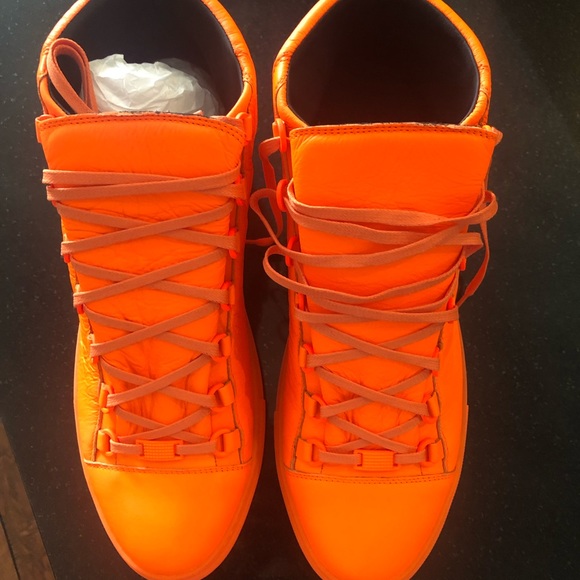 Arena High Top Balenciaga Arena Mens Orange Balenciaga Arena High